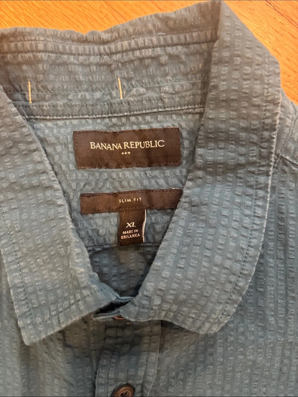 Banana Republic Men's Short-Sleeve Button-Down Shirt in Teal
